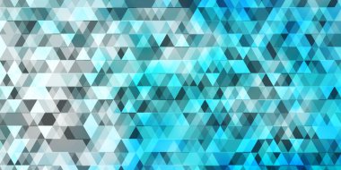 Işık Mavisi vektör şablonu, çizgiler, üçgenler. Basit bir şekilde üçgenli renkli bir çizim. İniş sayfaları için şablon.