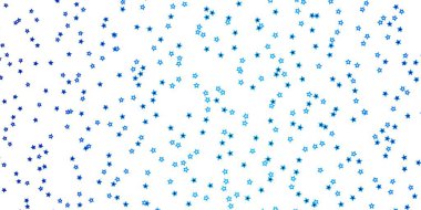 Neon yıldızlı koyu mavi vektör şablonu.