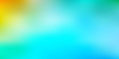 Açık mavi, sarı vektör bulanık dokusu. Bulanık gradyan ile soyut renkli çizim. Web uygulamalarınız için duvar kağıdı.