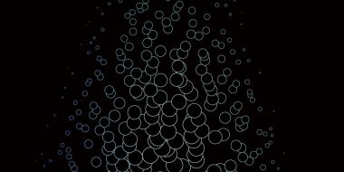 Koyu mavi, daire şekilli yeşil vektör düzeni. Doğa tarzında rengarenk çizimler. Web siteleri için desen.