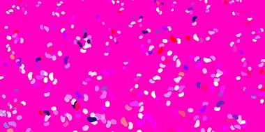 Açık mor, kaotik şekilli pembe vektör arkaplanı. Basit bir şekilde gradyan olan renkli soyut biçimler. Duvar kağıdı seti için zarif tasarım.