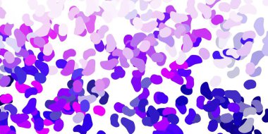 Açık mor, Memphis şekilli pembe vektör dokusu. Soyut tarzda renkli şekilli bir illüstrasyon. İşiniz için akıllı tasarım.