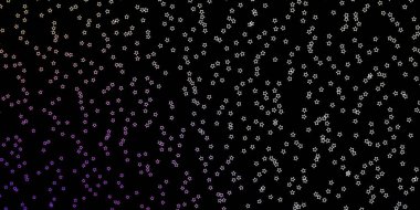 Küçük ve büyük yıldızlı koyu renkli vektör arkaplan. Küçük ve büyük yıldızlı parlak renkli bir illüstrasyon. Yeni yıl ilanı, broşürler için desen.