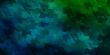 Açık mavi, dikdörtgenli yeşil vektör arkaplan. Gradyan dikdörtgenleri ve kareleri olan renkli çizimler. Cep telefonları için şablon.