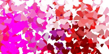 Açık Mor, kaotik şekilli pembe vektör arkaplan. Soyut tarzda, gradyan formlarda basit tasarım. Reklamlarınız için modern tasarım.