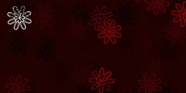 Açık Kahverengi vektör arkaplanı çiçeklerle karalıyor. Basit arka planda doğal tarzda renkli çiçekler. Paketleme için akıllı tasarım, duvar kağıtları.