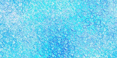 Kıvrımlı hafif Mavili vektör arkaplanı. Uygunsuz gradyan çizgileri olan soyut çizimler. İş tanıtımınız için tasarım.