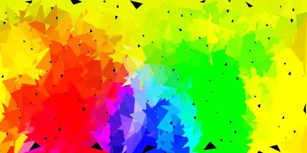Luz Multicolor Vector Abstracto Triángulo Fondo Ilustración Inteligente Estilo Faceta — Vector de stock