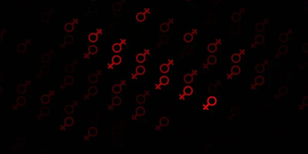 Tmavě Červené Vektorové Pozadí Symboly Ženy Jednoduchý Design Abstraktním Stylu — Stockový vektor