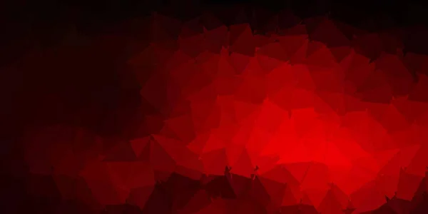 Textura Triangular Vetor Vermelho Escuro Poli Ilustração Abstrata Colorida Com — Vetor de Stock