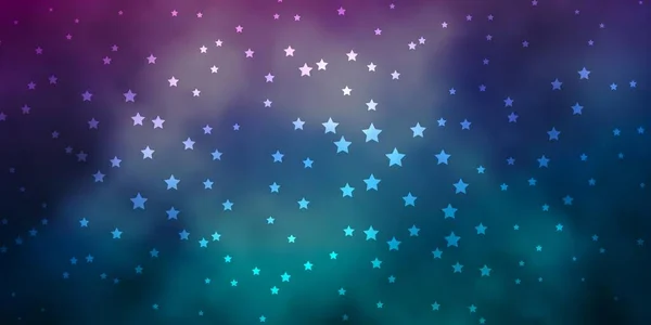 ダークブルー 明るい星とレッドベクトルレイアウト 抽象的なグラデーションの星のカラフルなイラスト 新年の広告 小冊子のパターン — ストックベクタ