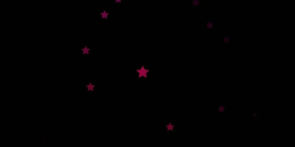 Dunkelrosa Vektor Hintergrund Mit Bunten Sternen — Stockvektor
