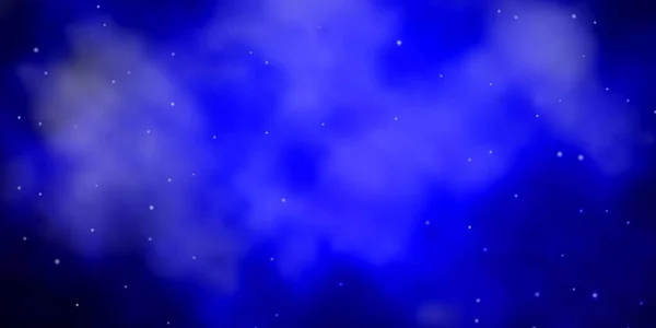 Dunkelblaues Vektorlayout Mit Hellen Sternen Leuchtend Bunte Illustration Mit Kleinen — Stockvektor