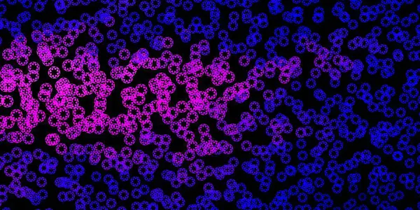 Textura Vectorial Azul Rosa Oscuro Con Discos Ilustración Con Conjunto — Archivo Imágenes Vectoriales