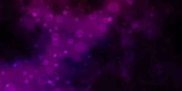 星とダークピンクのベクトルパターン — ストックベクタ
