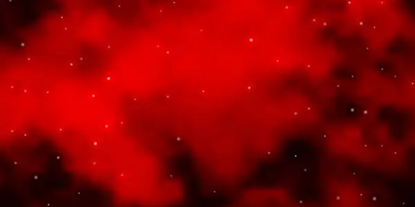 Dunkelorange Vektormuster Mit Abstrakten Sternen — Stockvektor