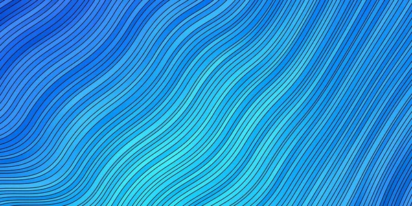 Fiyonklu Hafif Blue Vektör Arkaplanı Eğri Çizgileri Olan Renkli Çizimler — Stok Vektör