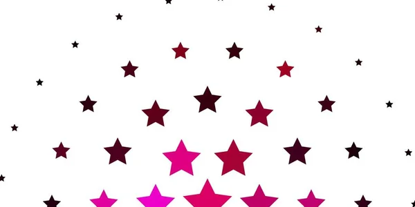 Luz Fundo Vetor Rosa Com Estrelas Coloridas Ilustração Colorida Estilo —  Vetores de Stock