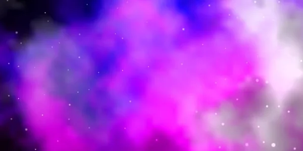 Modèle Vectoriel Violet Clair Rose Avec Étoiles Néon — Image vectorielle