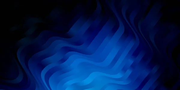 Dunkelrosa Blauer Vektorhintergrund Mit Gebogenen Linien — Stockvektor
