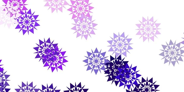 Light Purple Vector Template Ice Snowflakes Abstract Gradient Colorful Snowflakes — Stock Vector