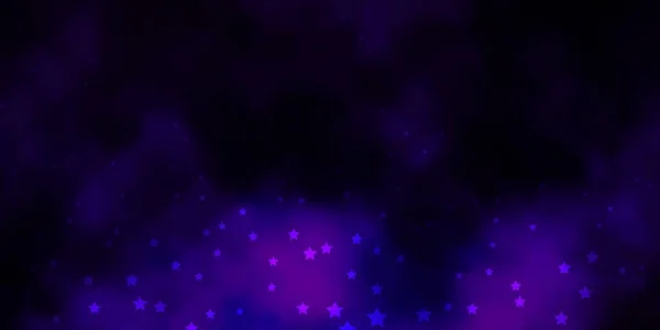 Dark Purple Diseño Vectorial Rosa Con Estrellas Brillantes — Vector de stock