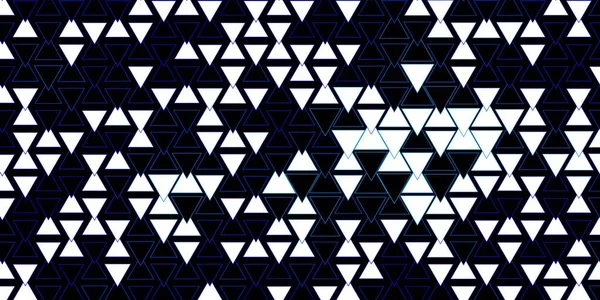 Texture Vectorielle Bleu Foncé Avec Lignes Triangles Illustration Abstraite Brillante — Image vectorielle