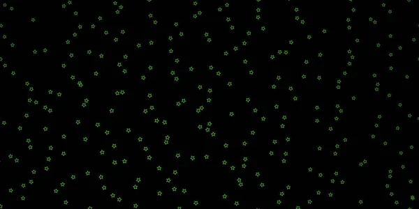 Темно Зеленая Векторная Текстура Красивыми Звездами — стоковый вектор