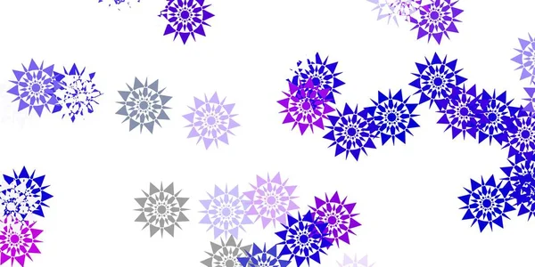 ライトブルー クリスマスの雪の結晶と赤いベクトルの背景 雪の要素をXmasスタイルでグラデーションカラフルなイラスト ビジネスのためのクリスマスデザイン — ストックベクタ