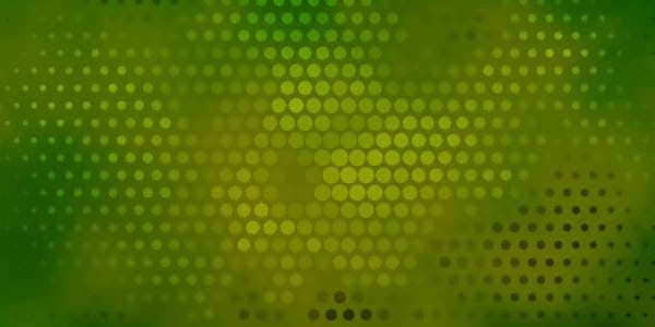 Vert Foncé Motif Vectoriel Jaune Avec Cercles — Image vectorielle
