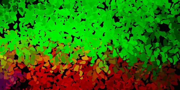 浅绿色 红色矢量纹理与孟菲斯形状 带有抽象风格的彩色图形的说明 手机的背景 — 图库矢量图片