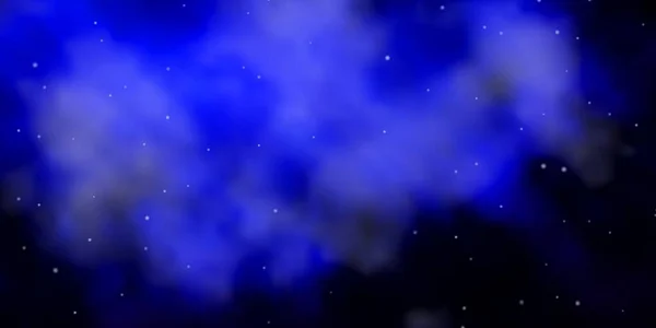 Fundo Vetorial Azul Escuro Com Estrelas Coloridas — Vetor de Stock