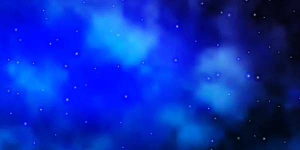 明亮的蓝色矢量纹理与美丽的星星 用小星星和大星星展示五彩斑斓的图画 手机的主题 — 图库矢量图片
