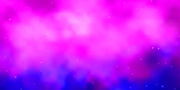 Light Pink Blue Vector Layout Bright Stars — Stock Vector