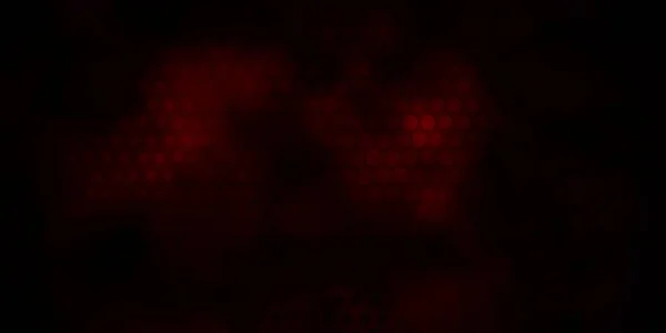 Temně Červená Vektorová Šablona Kruhy Třpytivé Abstraktní Ilustrace Barevnými Kapkami — Stockový vektor