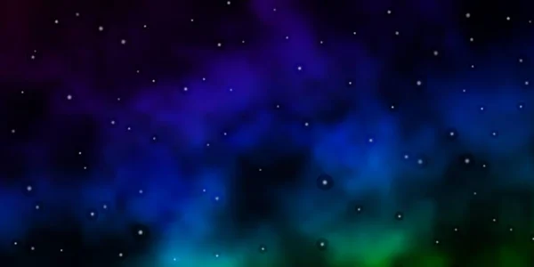 Темно Синий Зеленый Векторный Узор Звездами — стоковый вектор