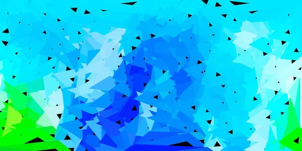 Hellblaues Grünes Vektorverlauf Polygon Layout Bunte Abstrakte Illustration Mit Gradientendreiecken — Stockvektor