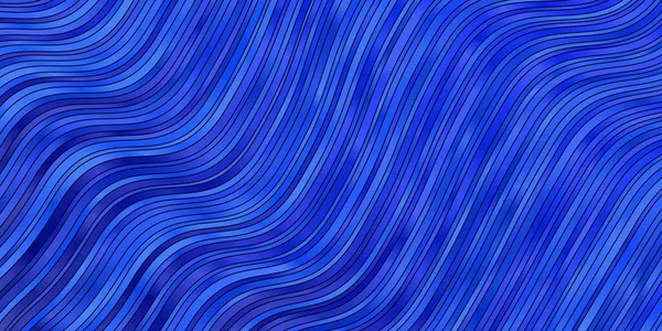 Padrão Vetor Azul Claro Com Linhas Curvas — Vetor de Stock
