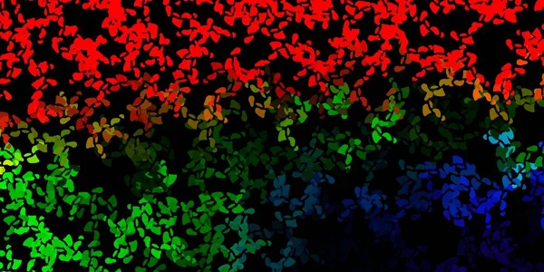 Темно Багатокольорова Векторна Текстура Фігурами Мемфіса Ілюстрація Різнокольоровими Формами Абстрактному — стоковий вектор