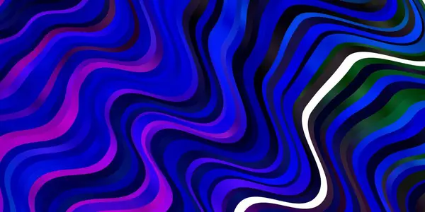 ダークピンク 曲げ線の青いベクトルの背景 曲線で抽象的なスタイルでカラフルなイラスト 携帯電話用テンプレート — ストックベクタ