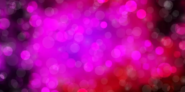 Темно Розовый Вектор Кругами Красочная Иллюстрация Градиентными Точками Стиле Природы — стоковый вектор