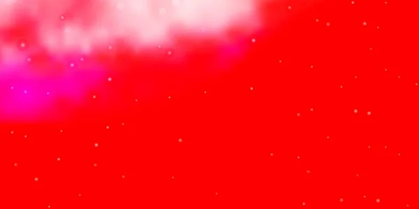 Fondo Vector Rojo Claro Con Estrellas Colores Ilustración Colorida Con — Vector de stock