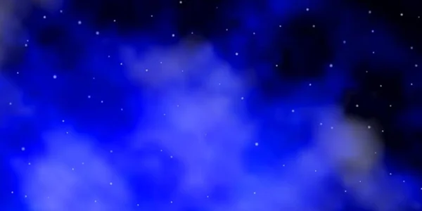 Plantilla Vectorial Azul Oscuro Con Estrellas Neón — Vector de stock