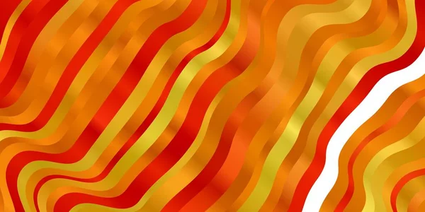 Dairesel Yay Ile Hafif Turuncu Vektör Arkaplanı Renkli Çizimler Kıvrımlardan — Stok Vektör