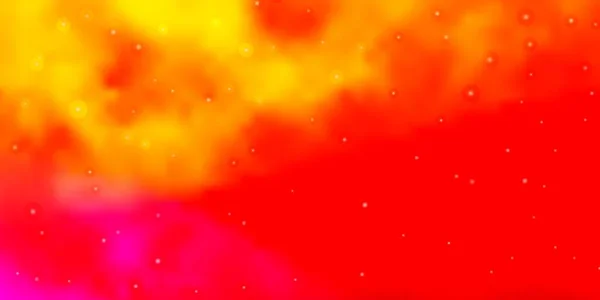 Ljusrosa Gul Vektorstruktur Med Vackra Stjärnor Färgglad Illustration Abstrakt Stil — Stock vektor