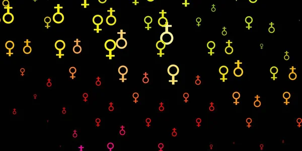 Световой Многоцветный Вектор Искушает Знаками Деловой Женщины Абстрактная Иллюстрация Изображением — стоковый вектор
