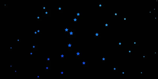 Layout Vetorial Blue Escuro Com Estrelas Brilhantes — Vetor de Stock