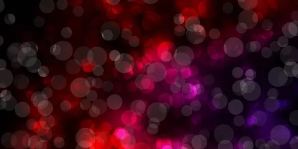 Rosa Oscuro Fondo Rojo Vector Con Manchas Discos Coloridos Abstractos — Vector de stock
