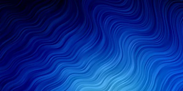 Modèle Vectoriel Bleu Foncé Avec Des Lignes Rondes — Image vectorielle