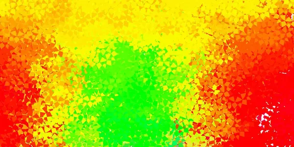 Dunkelgrüner Roter Vektorhintergrund Mit Dreiecken Linien Webmaterialillustration Mit Bunten Abstrakten — Stockvektor